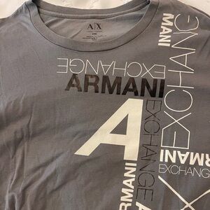 Armani Exchange Men's Grey Graphic T-Shirt